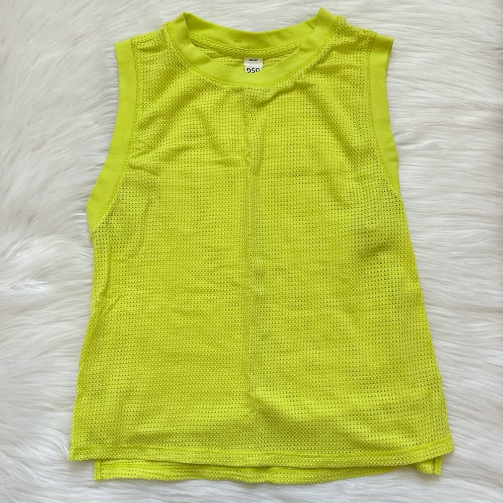 DSG Bright Neon Yellow Mesh Top